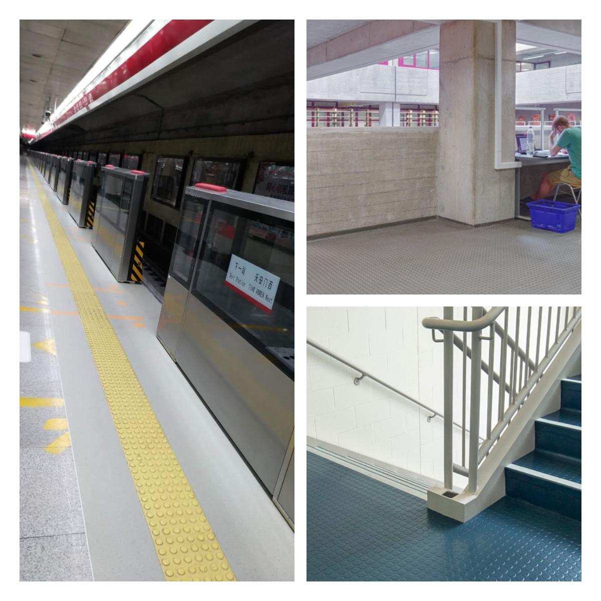 round floating point rubber mats