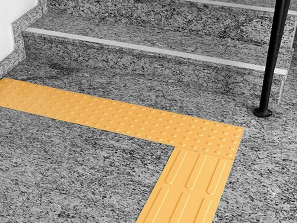 Rubber blind paver tiles